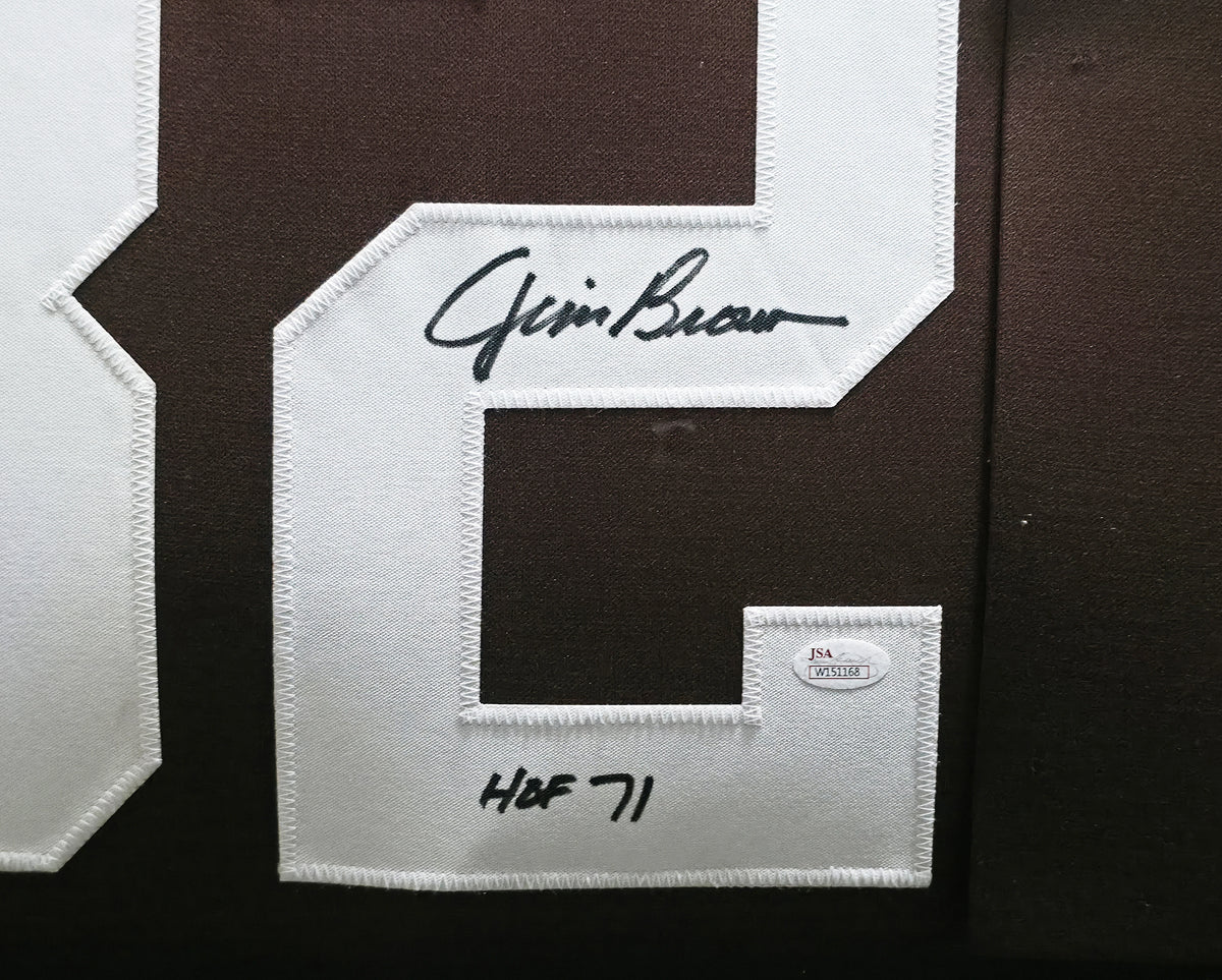Jim Brown Autographed Framed Cleveland Browns Jersey (HOF 71) | JSA #W151168