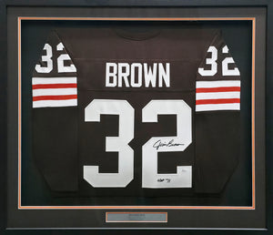 Jim Brown Autographed Framed Cleveland Browns Jersey (HOF 71) | JSA #W151168