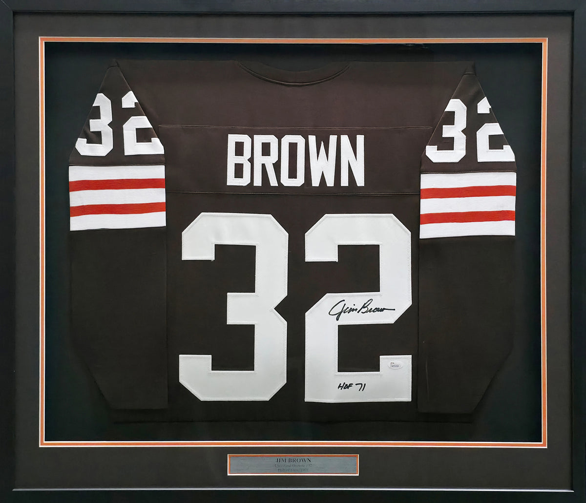 Jim Brown Autographed Framed Cleveland Browns Jersey (HOF 71) | JSA #W151168