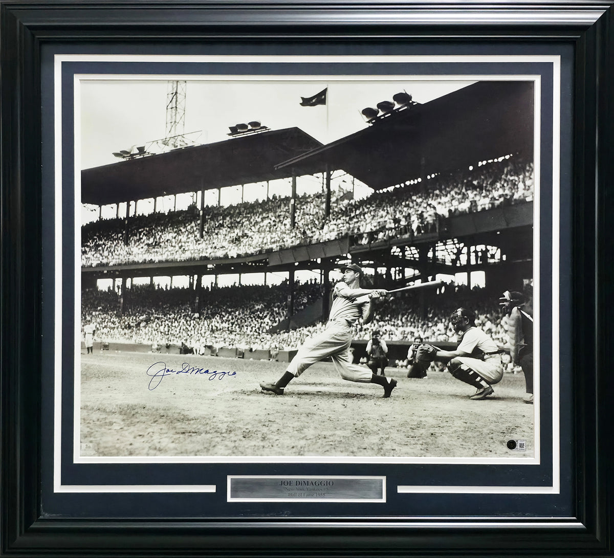 Joe DiMaggio Autographed New York Yankees Framed 20x24 Photo | Beckett BAS