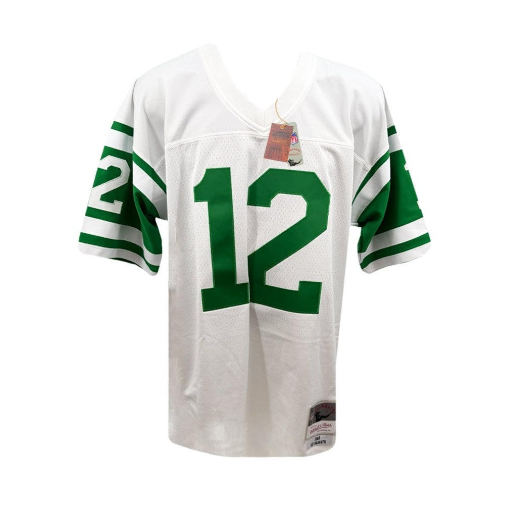 Joe Namath Autographed New York Jets Mitchell & Ness White Jersey Size XL | PSA/DNA