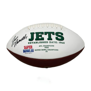 Joe Namath Autographed New York Jets White Logo Football | PSA/DNA