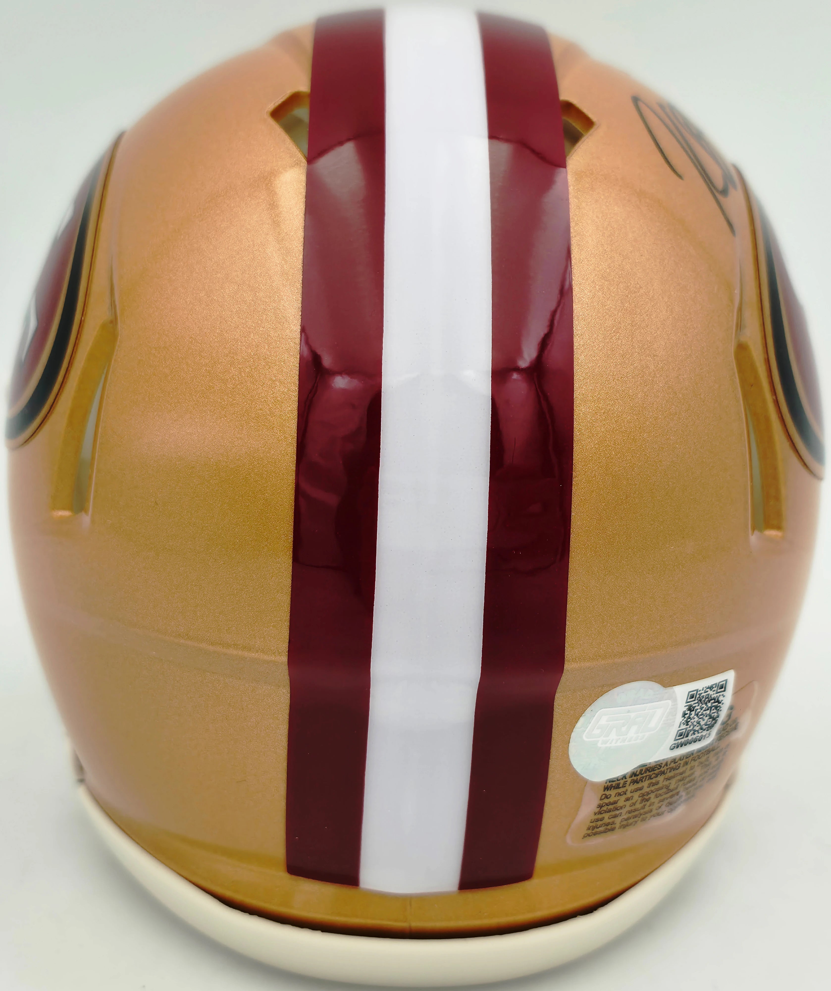 Kaelon Black Autographed San Francisco 49ers Gold Speed Mini Helmet | Grad Witness