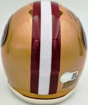 Kaelon Black Autographed San Francisco 49ers Gold Speed Mini Helmet | Grad Witness