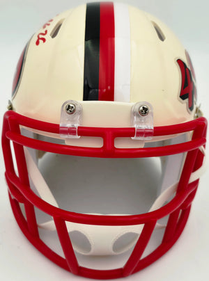 Kaelon Black Autographed San Francisco 49ers Cream Retro Speed Mini Helmet | Grad Witness