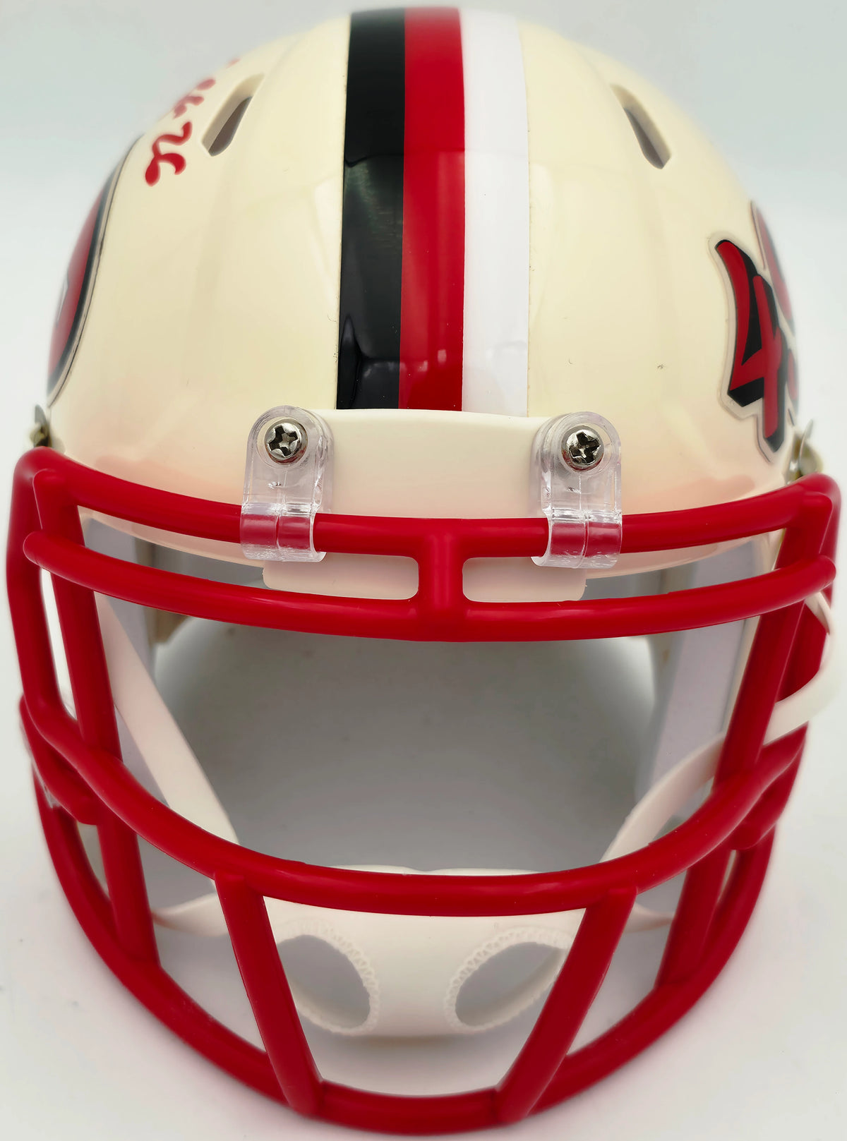 Kaelon Black Autographed San Francisco 49ers Cream Retro Speed Mini Helmet | Grad Witness