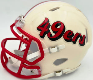 Kaelon Black Autographed San Francisco 49ers Cream Retro Speed Mini Helmet | Grad Witness