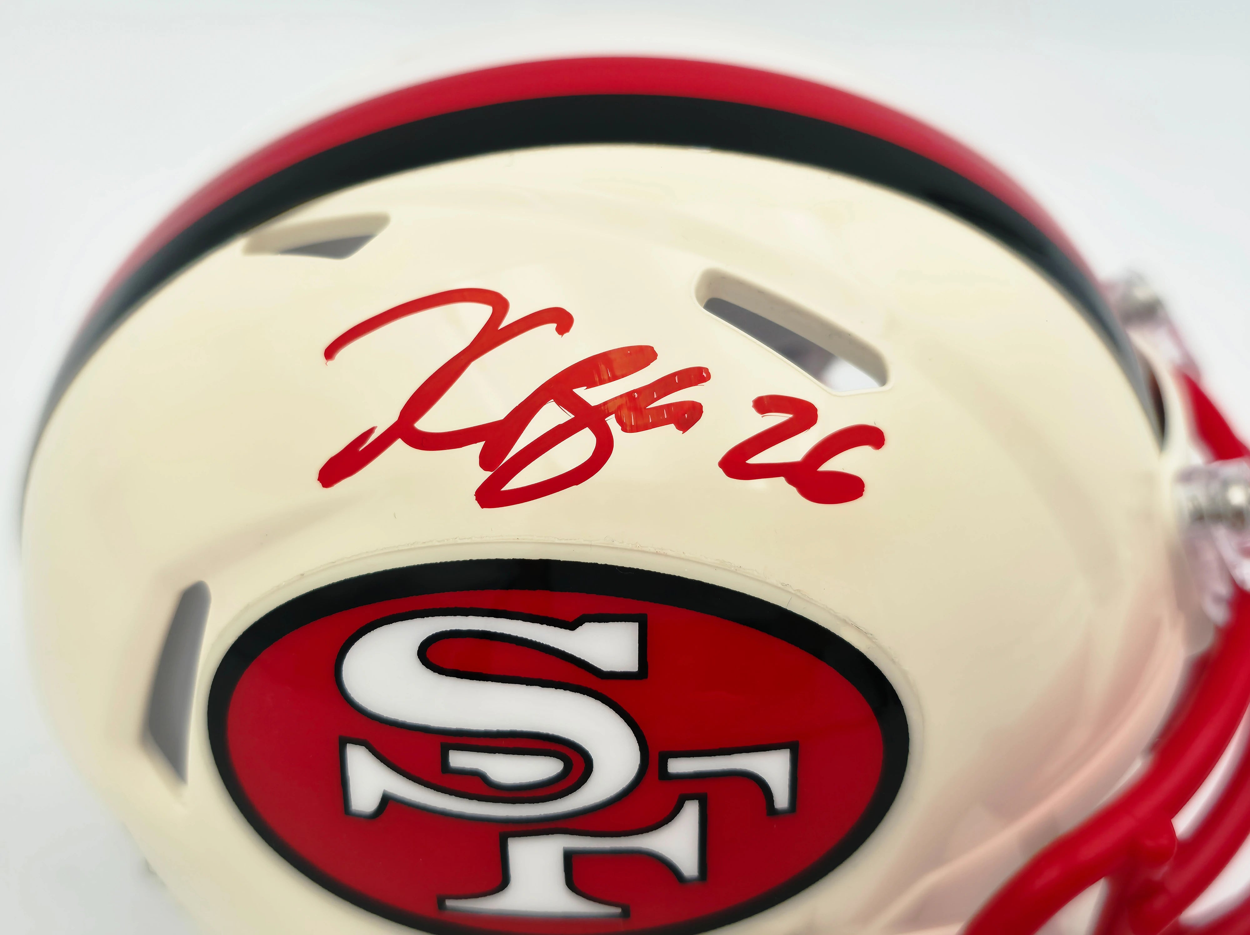 Kaelon Black Autographed San Francisco 49ers Cream Retro Speed Mini Helmet | Grad Witness