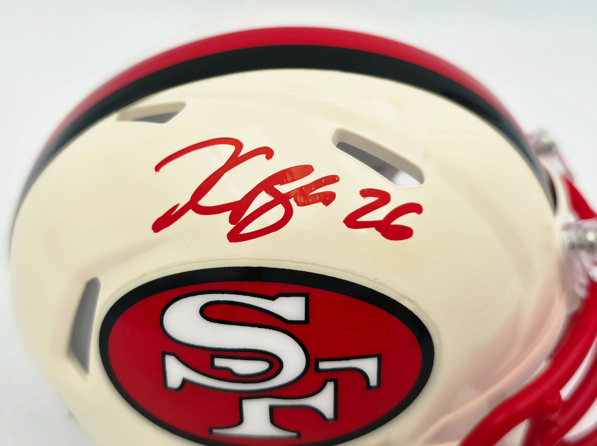 Kaelon Black Autographed San Francisco 49ers Cream Retro Speed Mini Helmet | Grad Witness