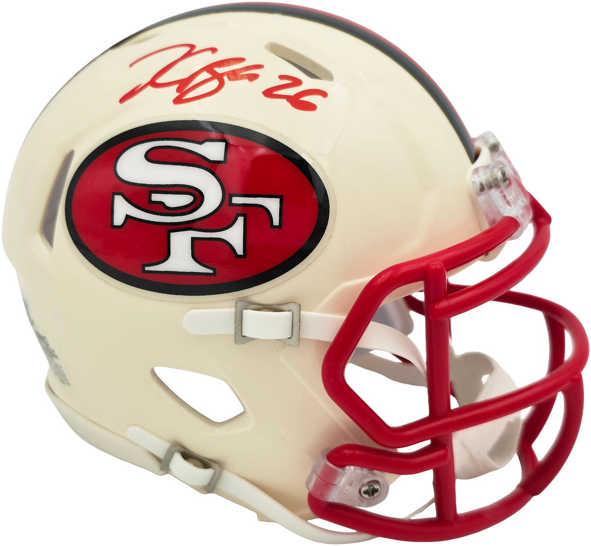 Kaelon Black Autographed San Francisco 49ers Cream Retro Speed Mini Helmet | Grad Witness