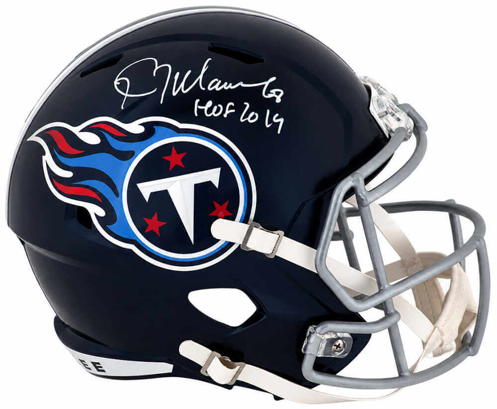 Kevin Mawae Signed Tennessee Titans Navy Riddell Full Size Speed Replica Helmet w/HOF 2019 - Schwartz Authenticated