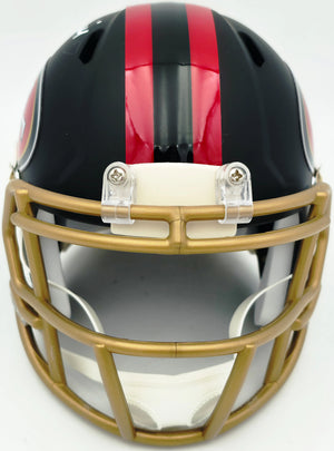 Kyle Juszczyk Autographed 49ers Black Rivalries Speed Mini Helmet | Beckett BAS Witness