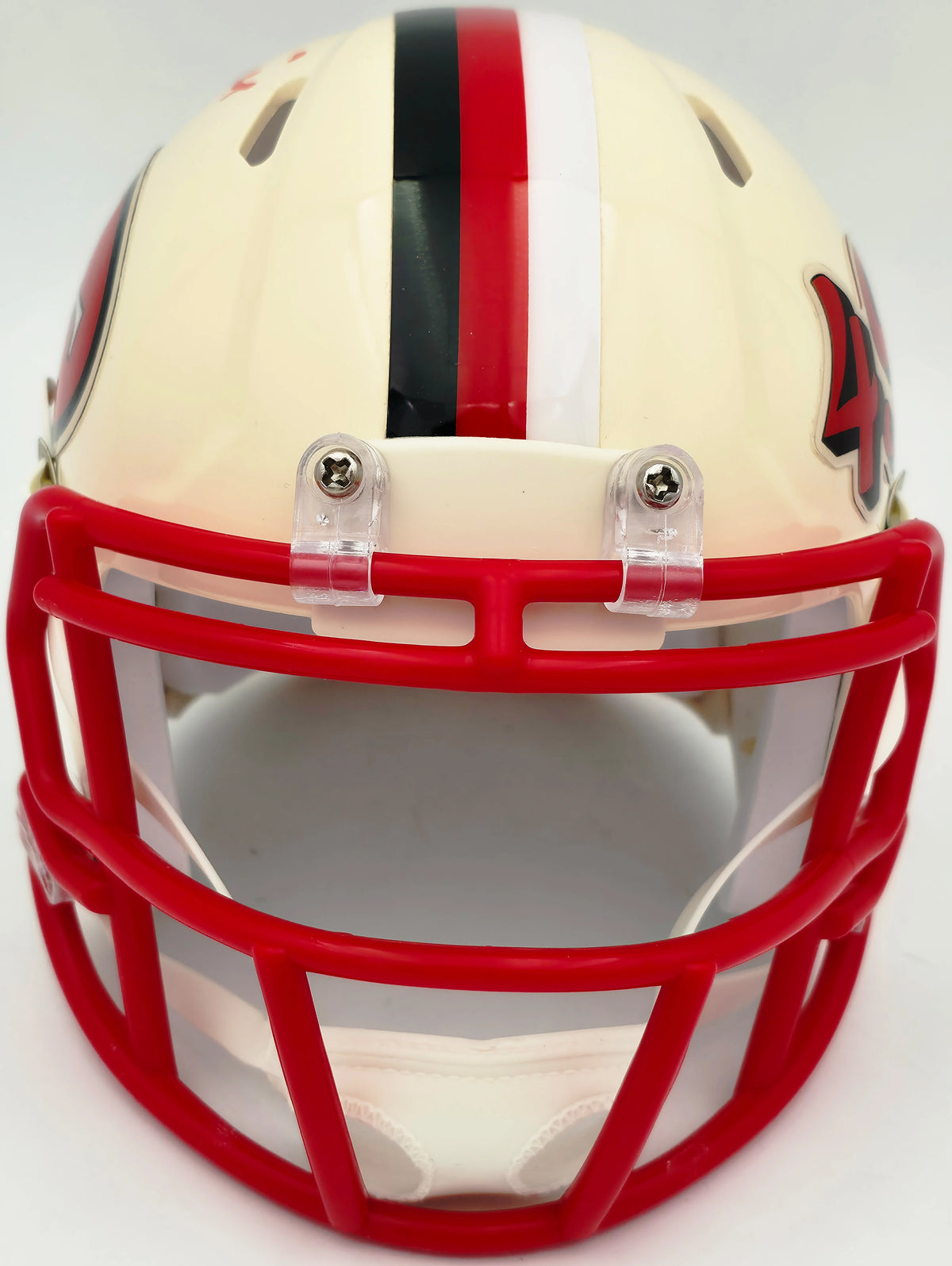 Kyle Juszczyk Autographed 49ers Cream Retro Speed Mini Helmet | Beckett BAS Witness