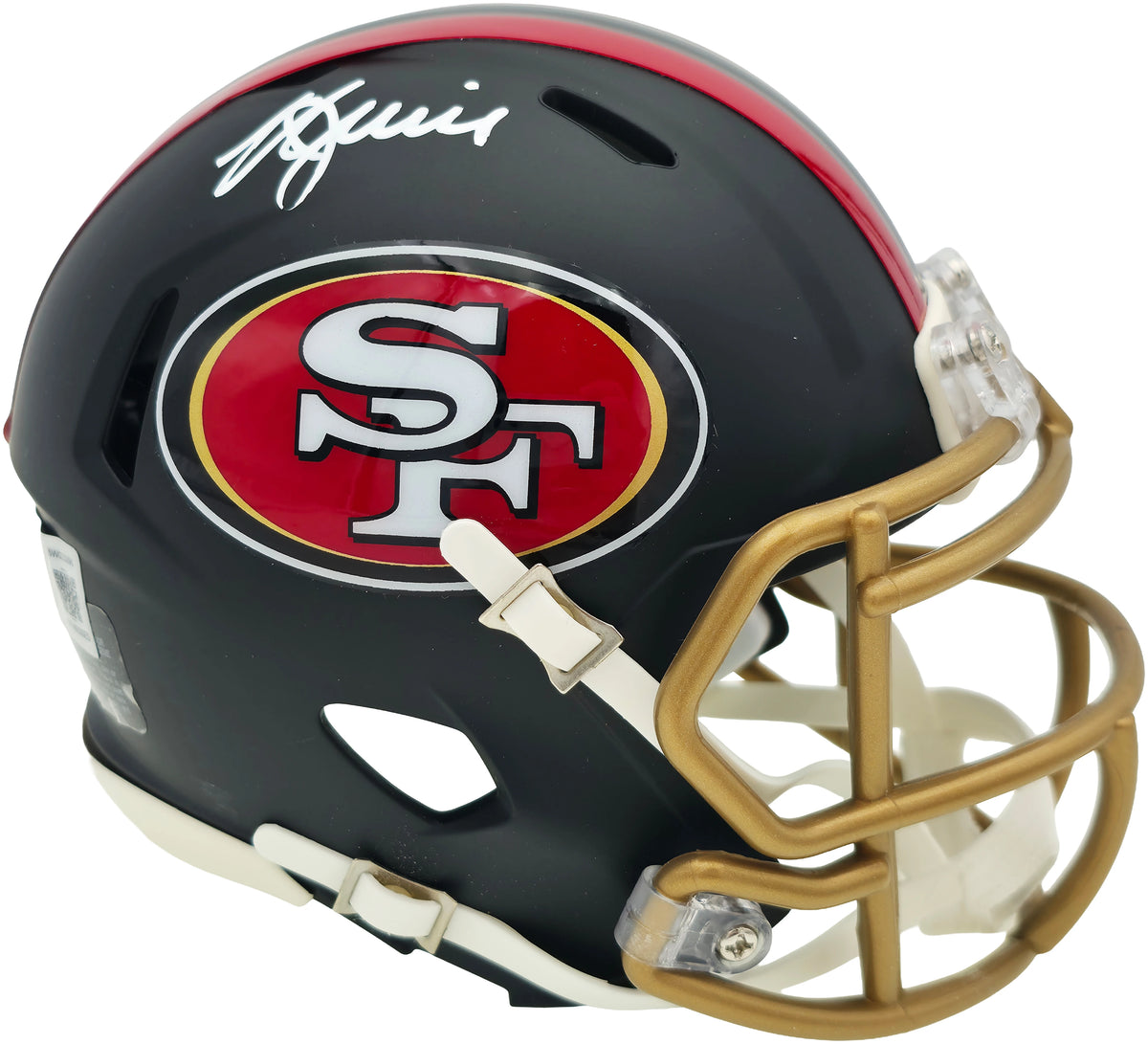 Kyle Juszczyk Autographed 49ers Black Rivalries Speed Mini Helmet | Beckett BAS Witness