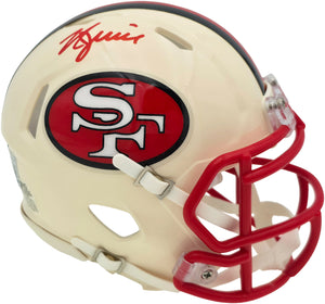 Kyle Juszczyk Autographed 49ers Cream Retro Speed Mini Helmet | Beckett BAS Witness