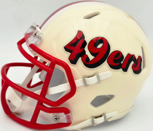 Kyle Juszczyk Autographed 49ers Cream Retro Speed Mini Helmet | Beckett BAS Witness