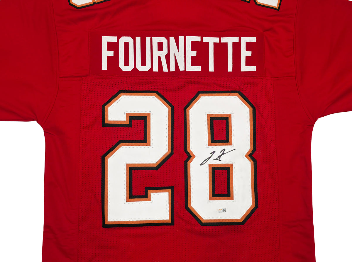 Leonard Fournette Autographed Tampa Bay Buccaneers Red Custom Jersey Size XL | JSA Witness