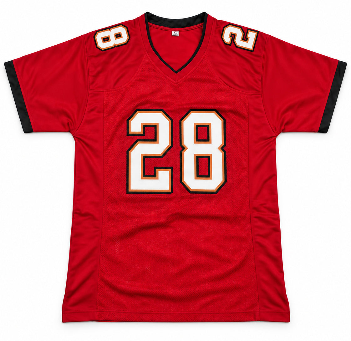 Leonard Fournette Autographed Tampa Bay Buccaneers Red Custom Jersey Size XL | JSA Witness