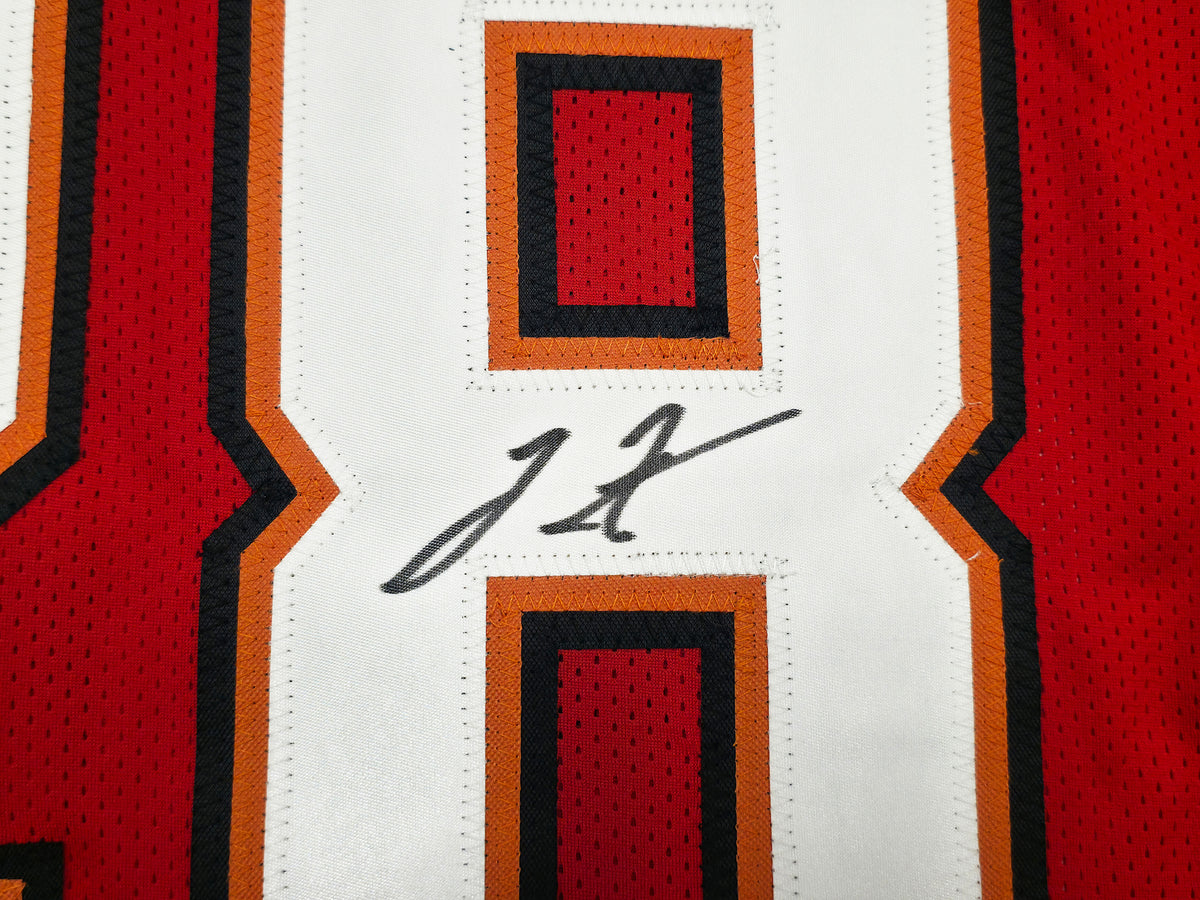 Leonard Fournette Autographed Tampa Bay Buccaneers Red Custom Jersey Size XL | JSA Witness