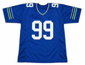 Leonard Williams Autographed Seattle Seahawks Blue Throwback Custom Jersey | Grad Witness