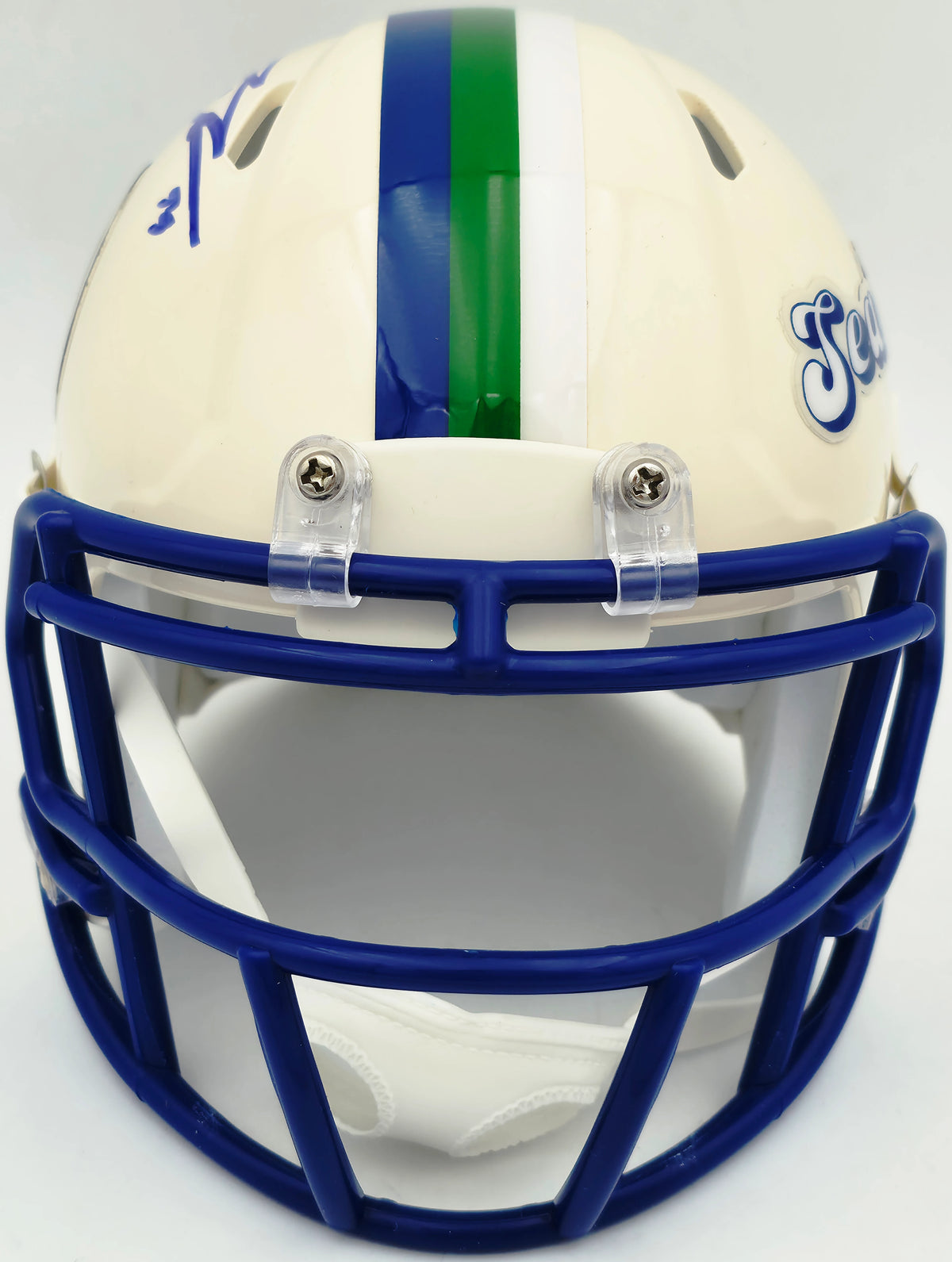 Leonard Williams Autographed Seattle Seahawks Cream Retro Speed Mini Helmet | Grad Witness