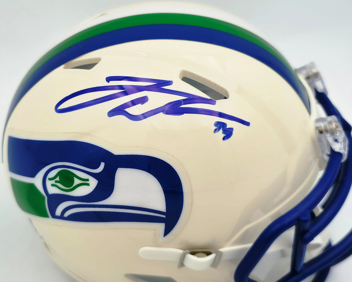 Leonard Williams Autographed Seattle Seahawks Cream Retro Speed Mini Helmet | Grad Witness