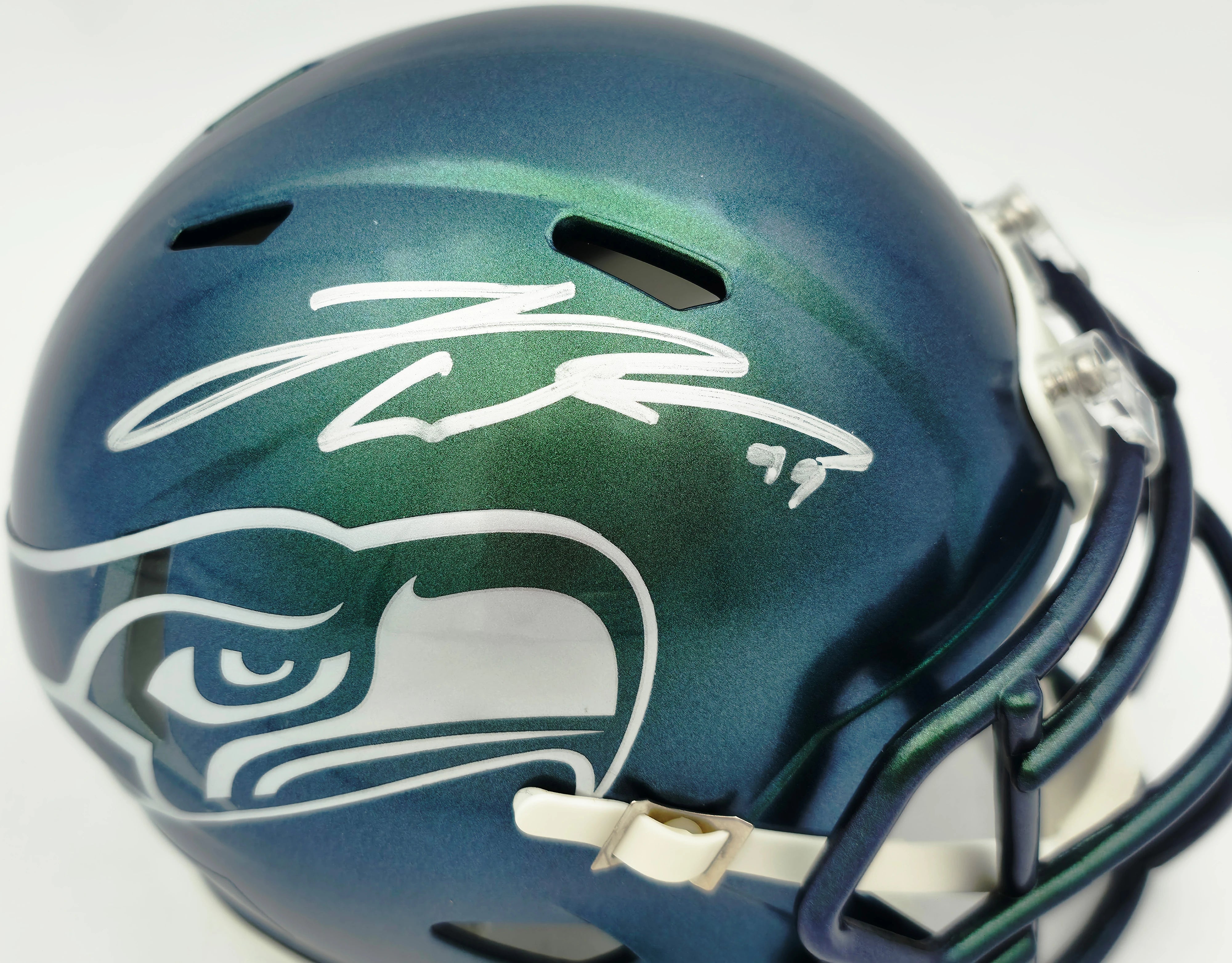Leonard Williams Autographed Seattle Seahawks Rivalries Speed Mini Helmet Silver Ink | Grad