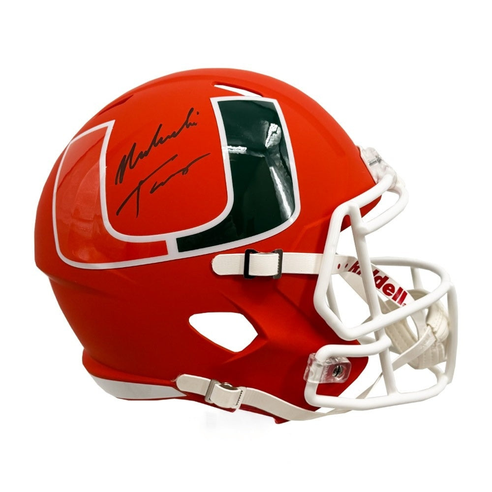 Malachi Toney Autographed Miami AMP Full-Size Helmet | JSA Authenticated