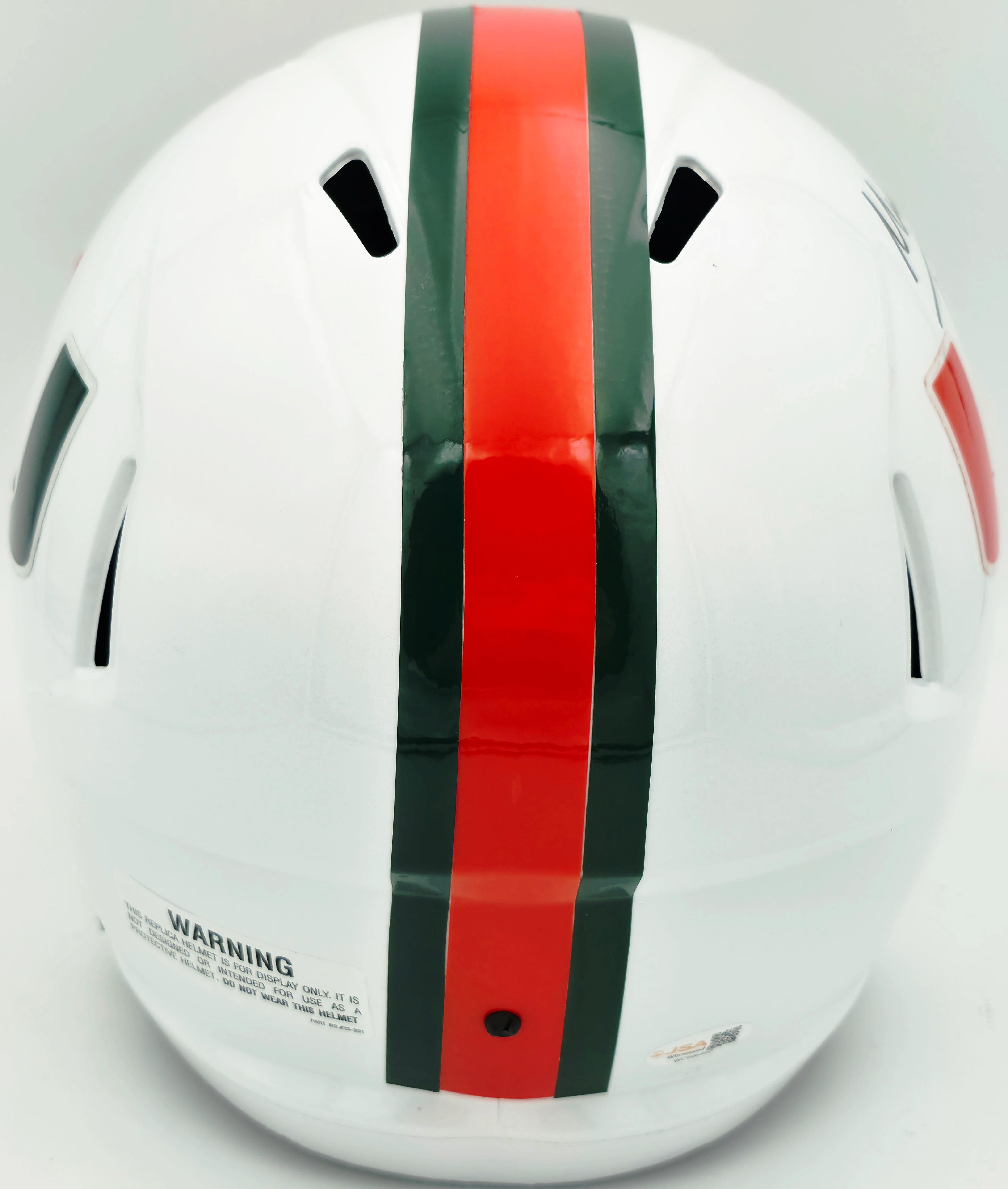 Malachi Toney Autographed Miami Hurricanes White Full-Size Speed Replica Helmet | JSA Witness