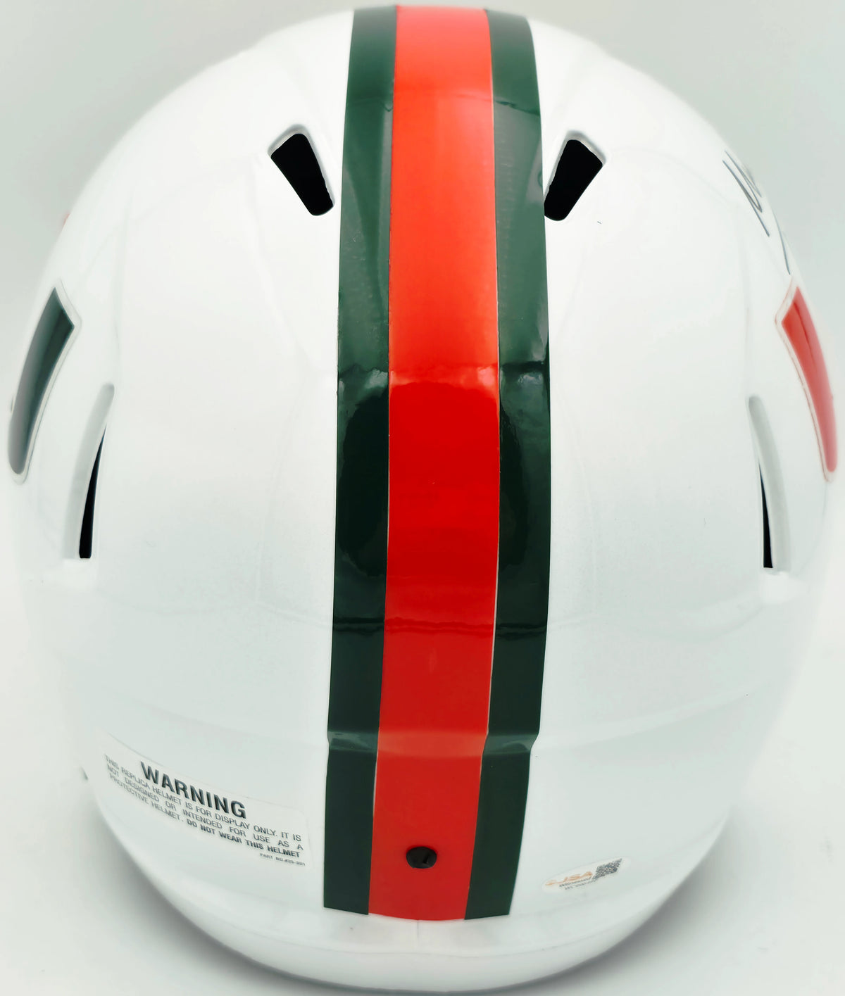 Malachi Toney Autographed Miami Hurricanes White Full-Size Speed Replica Helmet | JSA Witness
