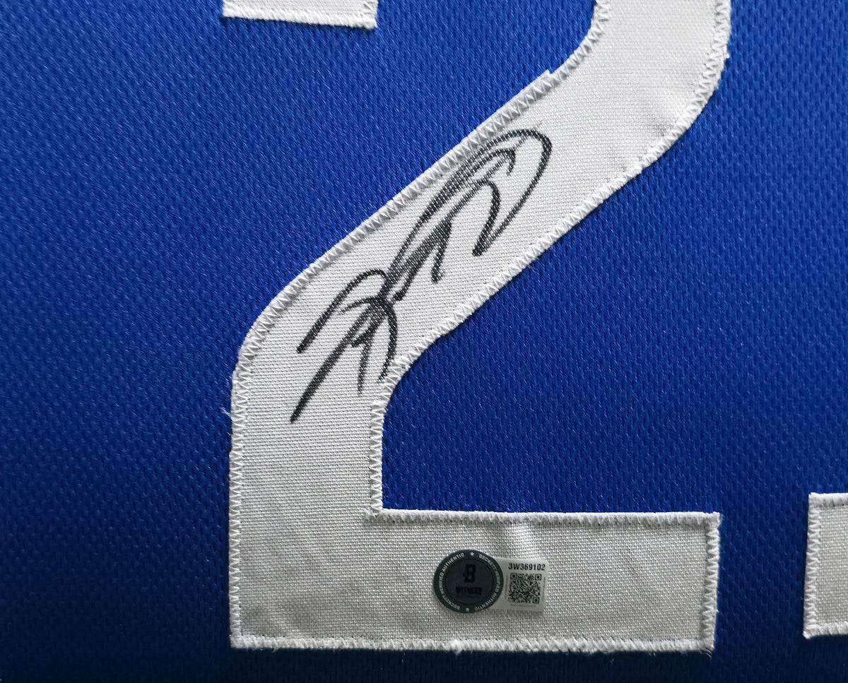 Mark McGwire & Sammy Sosa Dual Signed Framed Red White Blue Jersey | Beckett BAS Witness