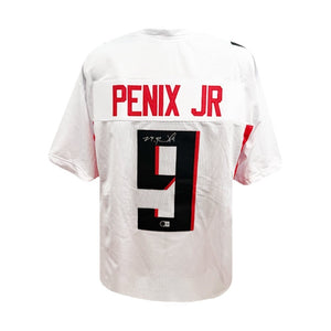 Michael Penix Jr. Autographed Atlanta Falcons Custom White Jersey XL | Beckett