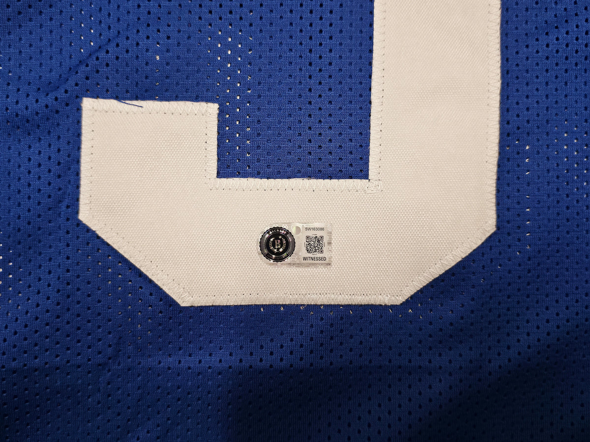Nick Emmanwori Autographed Seattle Seahawks Blue Throwback Jersey | Beckett Witnessed