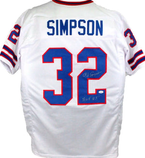 O.J. Simpson HOF Autographed Buffalo Bills White Jersey – JSA COA