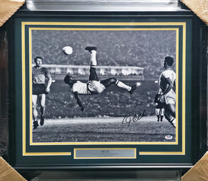 Pele Autographed Framed 16x20 Photo CBD Brazil | PSA/DNA Hologram #U84393