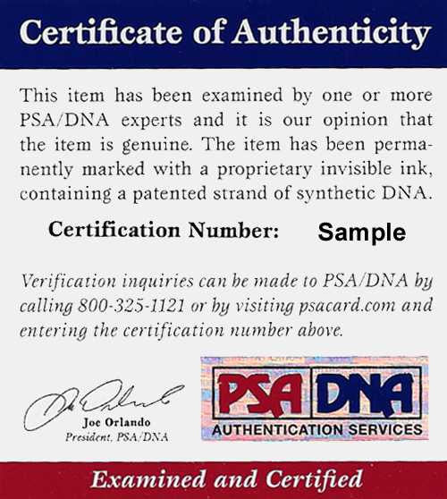 PSA/DNA Certificate of Authenticity
