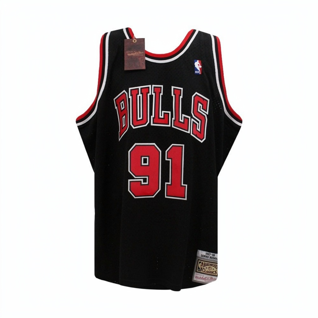 Chicago Dennis Rodman Autographed Mitchell & Ness Black Basketball Jersey (XL) - BAS COA