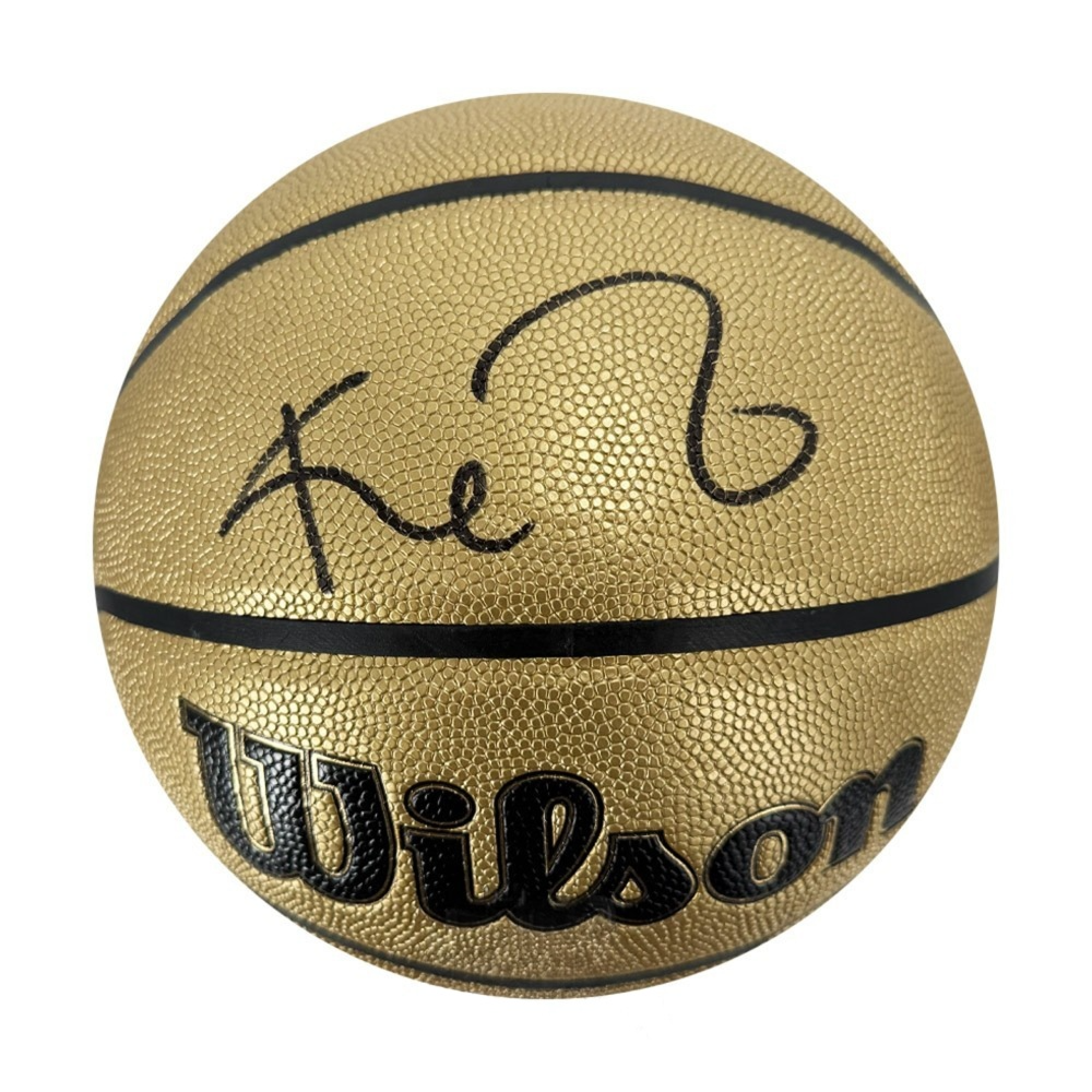 Kevin Garnett Autographed Wilson Gold Edition Basketball JSA Authenticated