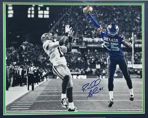 Richard Sherman Autographed Framed 16x20 Photo Seattle Seahawks The Tip | RS Holo #13097