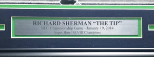 Richard Sherman Autographed Framed 16x20 Photo Seattle Seahawks The Tip | RS Holo #13097
