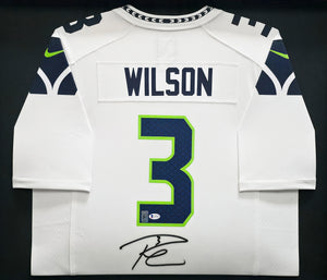 Russell Wilson Autographed Seattle Seahawks Framed White Nike Jersey | Triple Certified