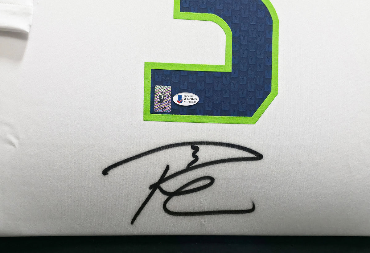 Russell Wilson Autographed Seattle Seahawks Framed White Nike Jersey | Triple Certified