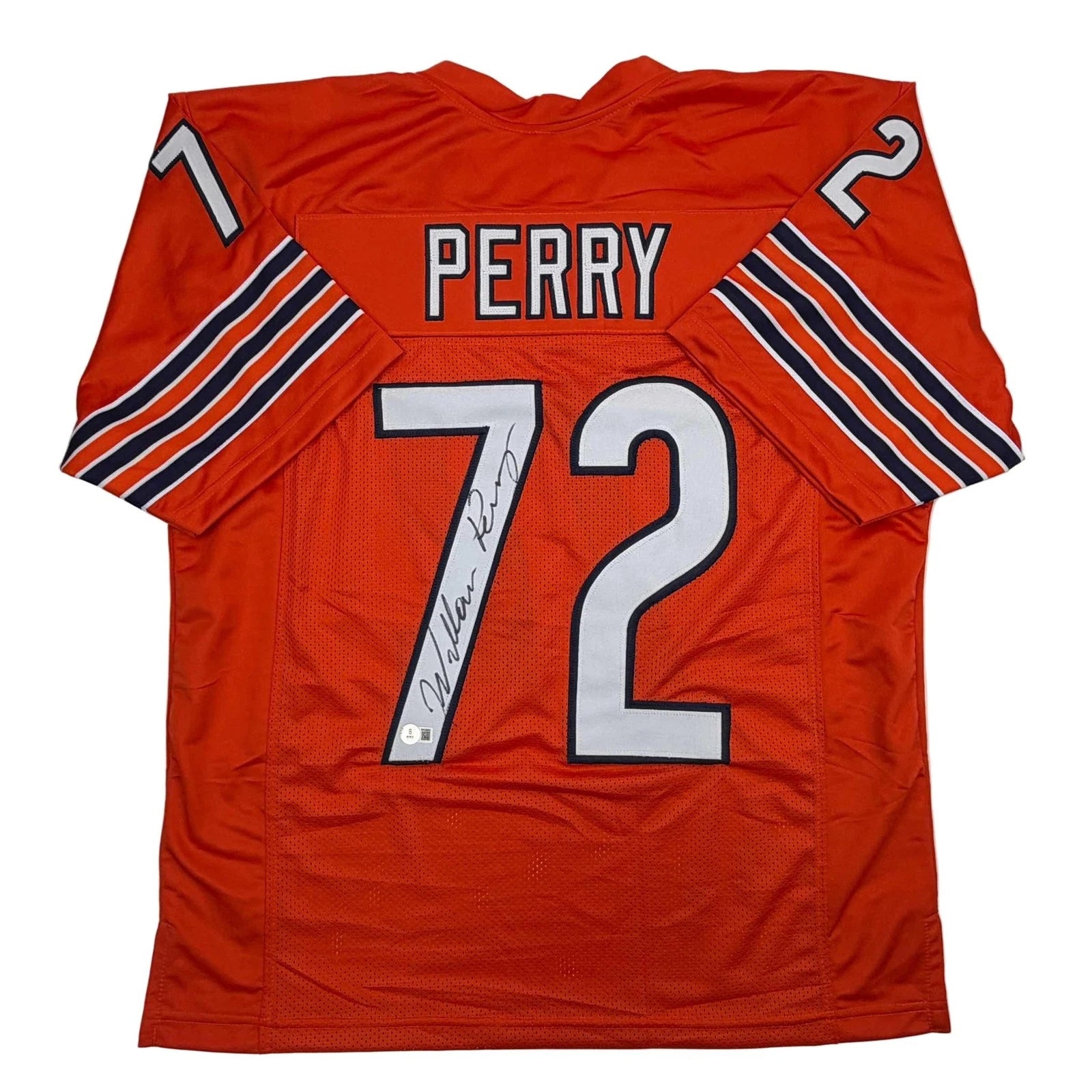 William “The Refrigerator” Perry Autographed Chicago Bears Orange Custom Jersey – Beckett BAS Witness
