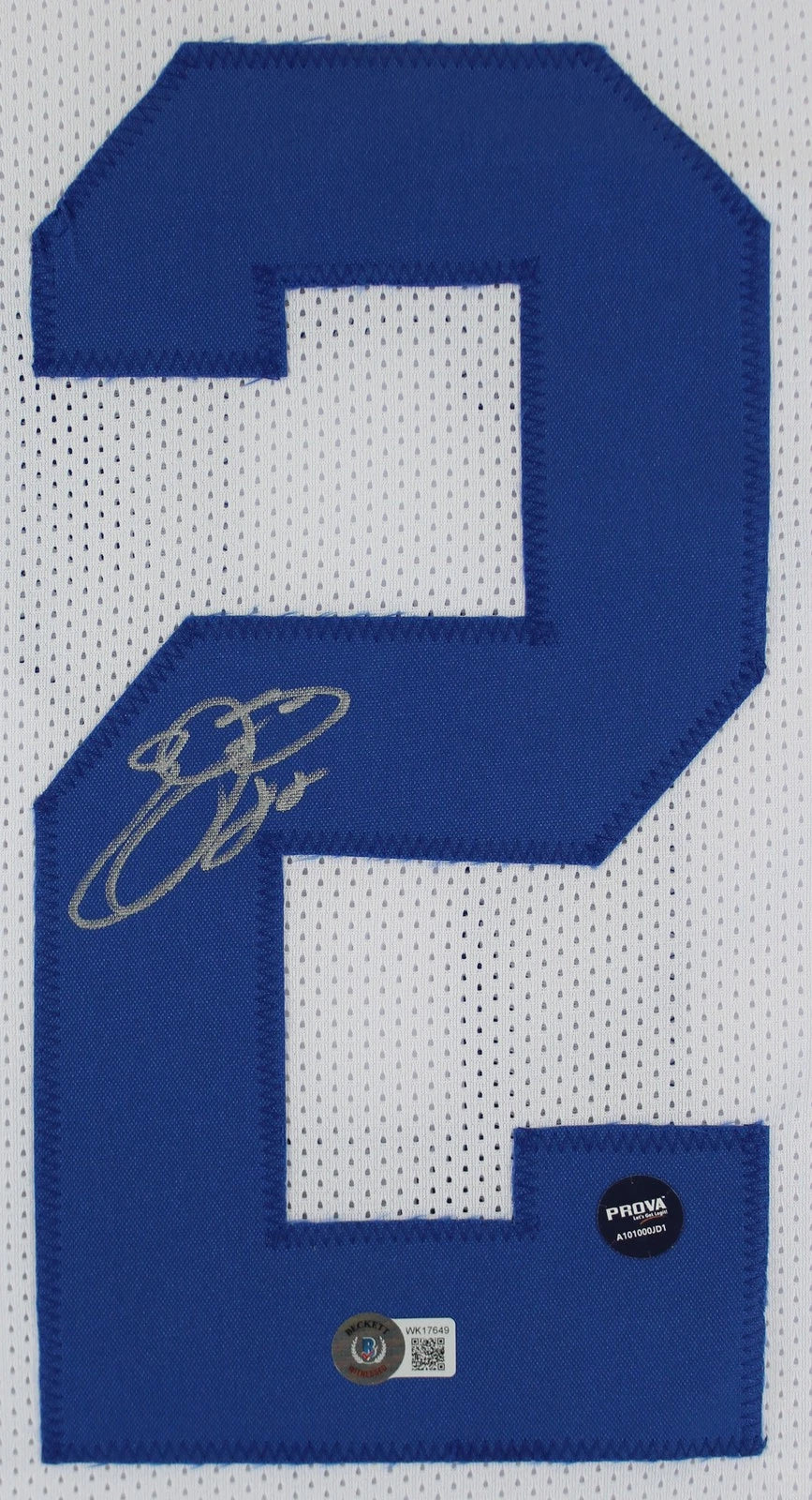 Emmitt Smith Autographed Dallas Cowboys White Jersey – Beckett BAS!