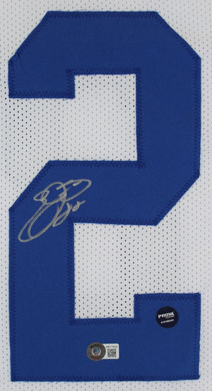 Emmitt Smith Autographed Dallas Cowboys White Jersey – Beckett BAS!