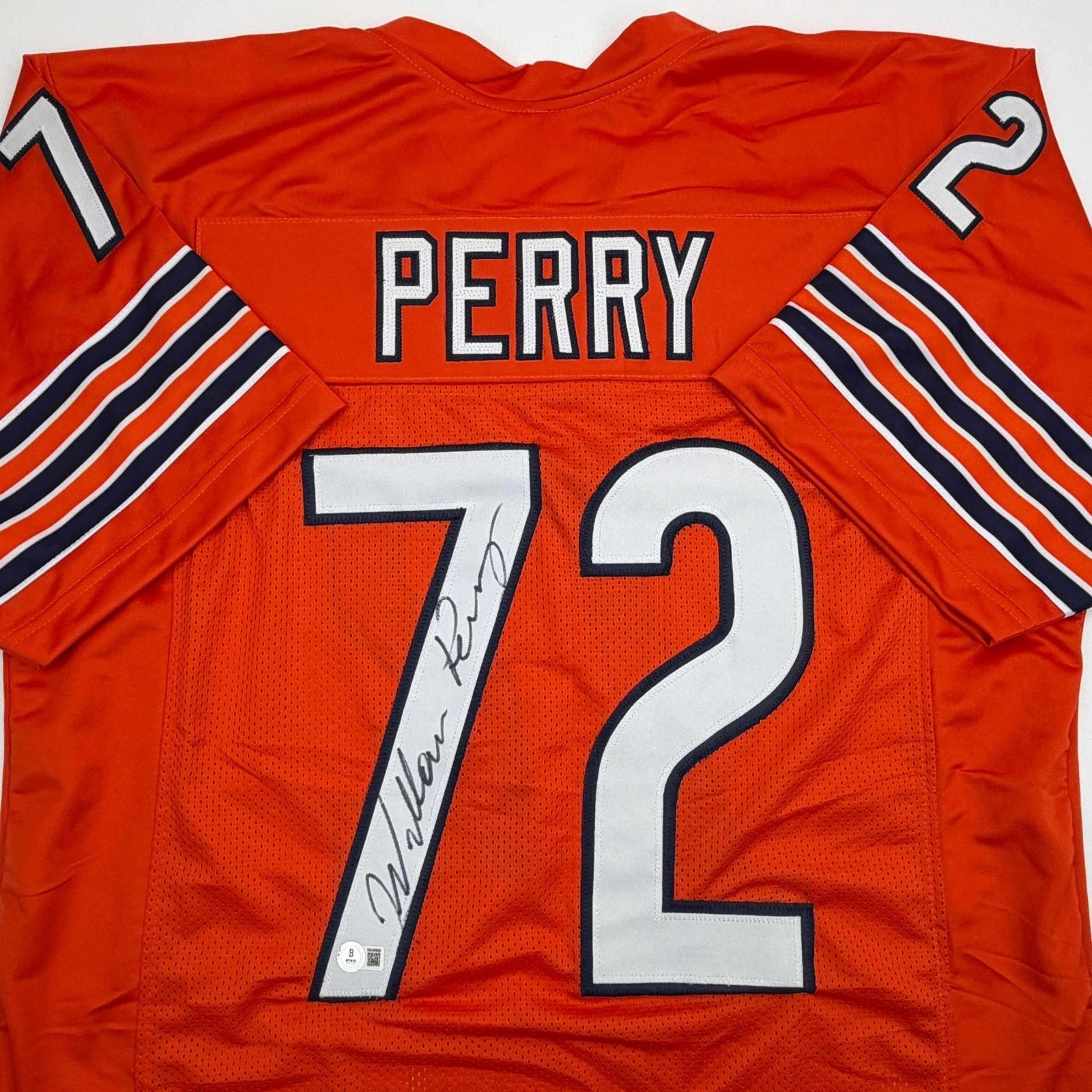 William “The Refrigerator” Perry Autographed Chicago Bears Orange Custom Jersey – Beckett BAS Witness
