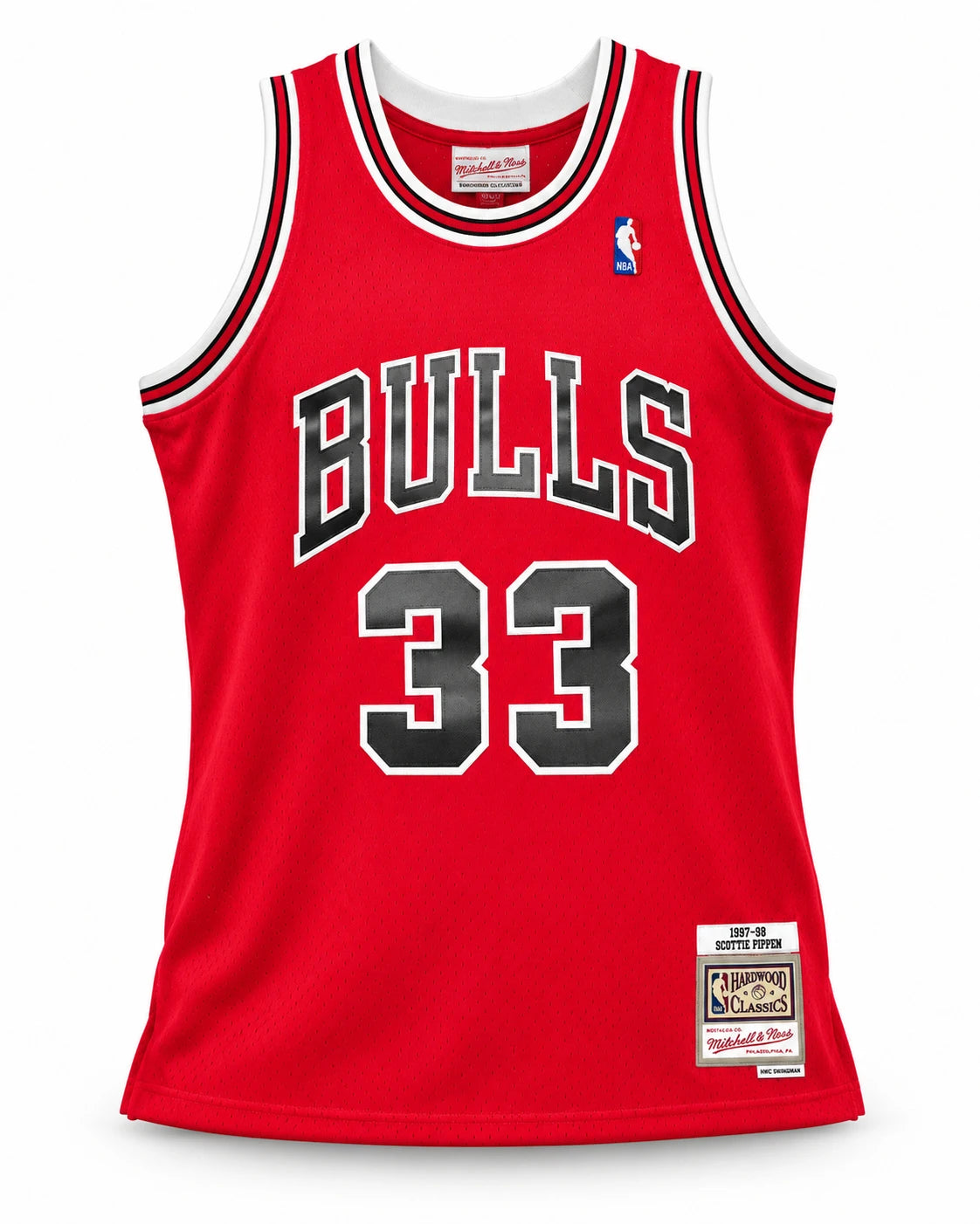 Scottie Pippen Autographed Chicago Bulls Mitchell & Ness 97-98 Red Jersey | Beckett Witnessed