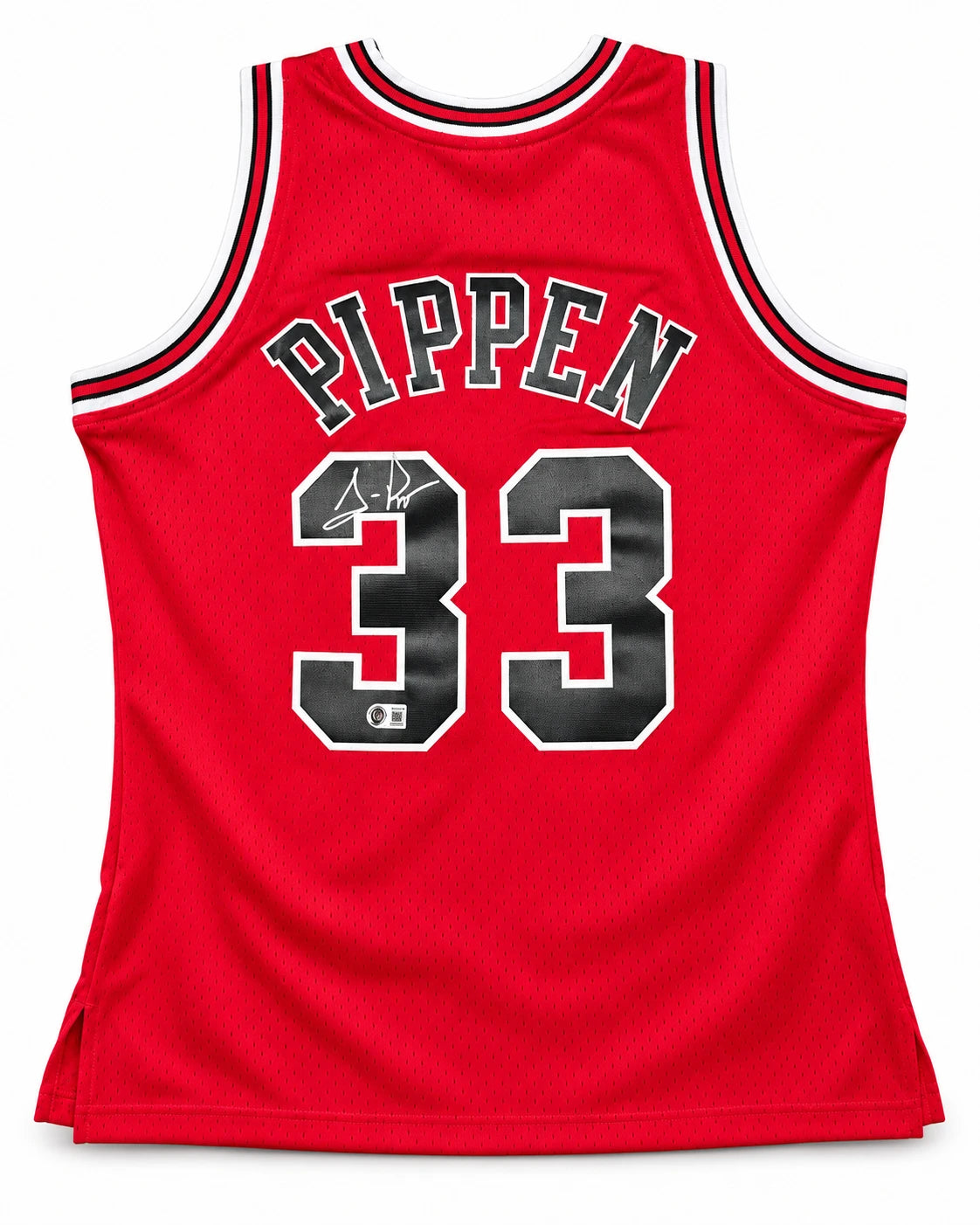Scottie Pippen Autographed Chicago Bulls Mitchell & Ness 97-98 Red Jersey | Beckett Witnessed