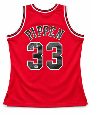 Scottie Pippen Autographed Chicago Bulls Mitchell & Ness 97-98 Red Jersey | Beckett Witnessed