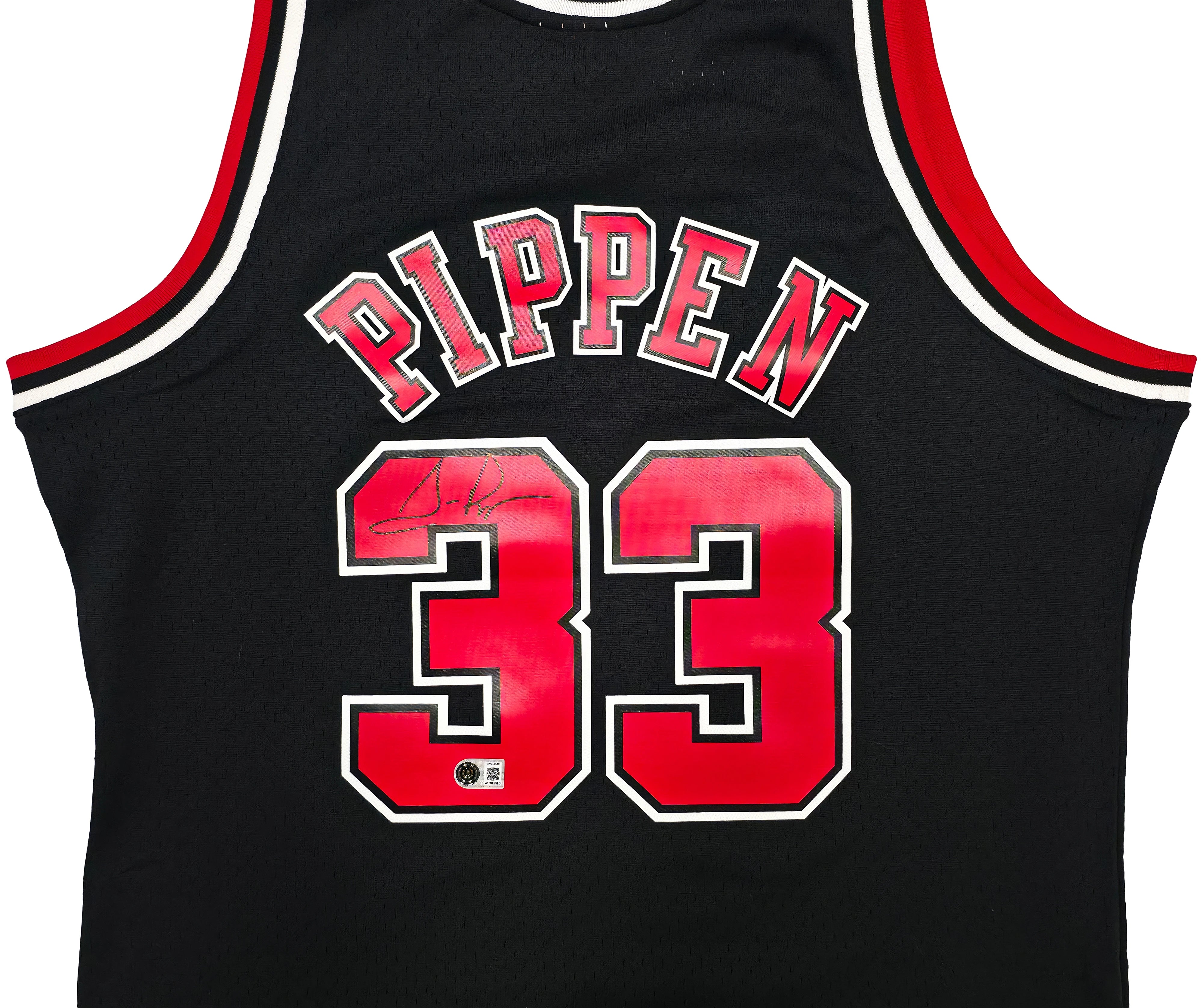 Scottie Pippen Autographed Chicago Bulls Mitchell & Ness 97-98 Black Jersey | Beckett Witnessed